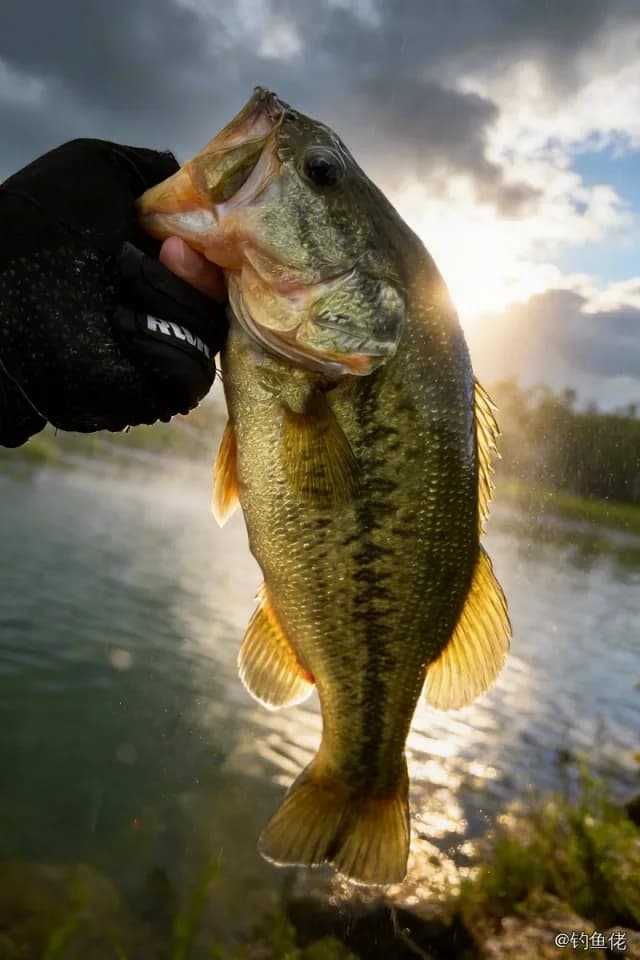 大口黑鲈钓获 1.01kg