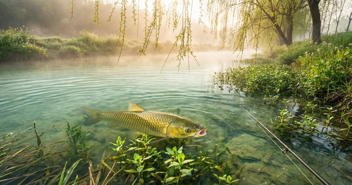 草鱼春季觅食规律：水温15度以上草鱼开口的信号