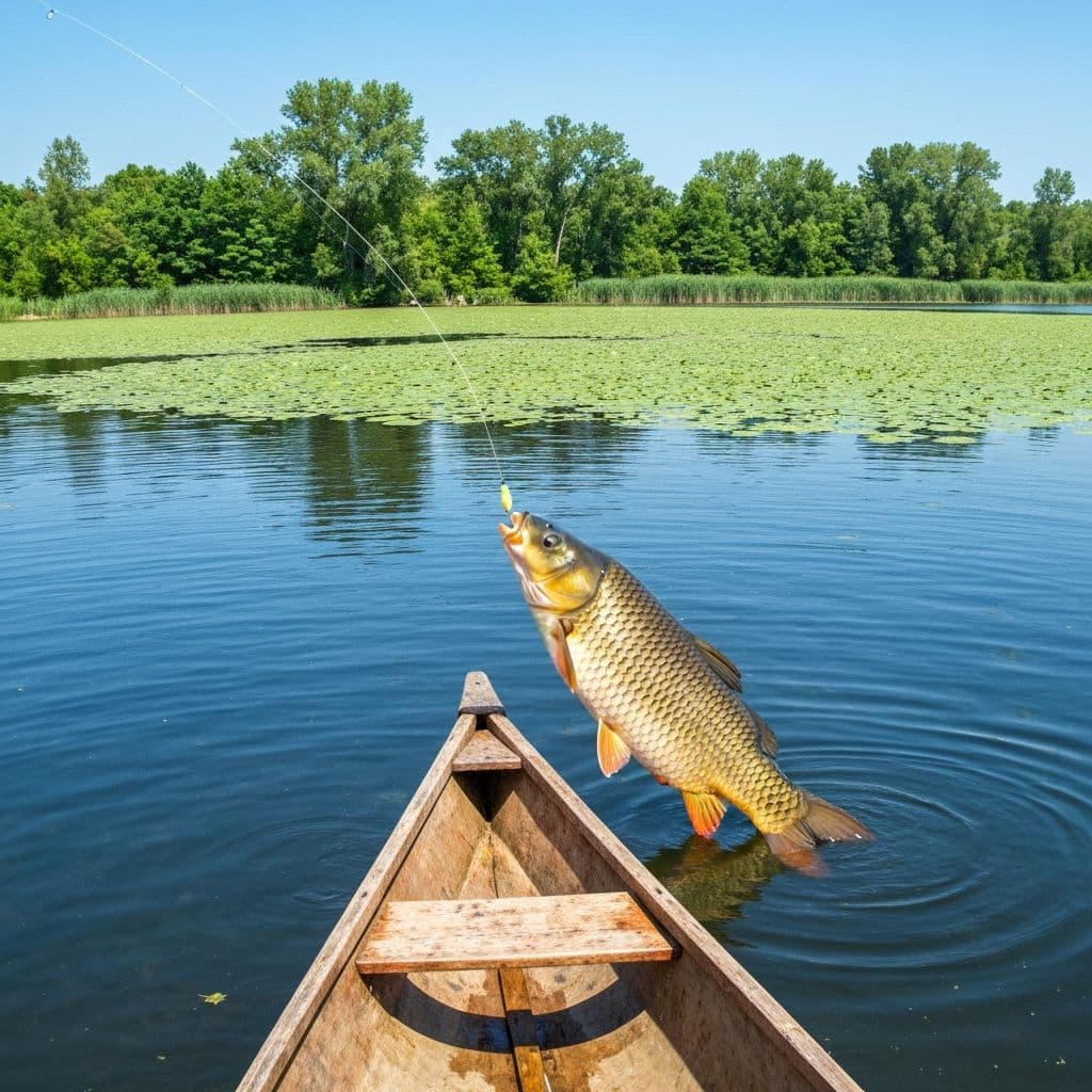 夏钓草鱼：从打窝到遛鱼全流程