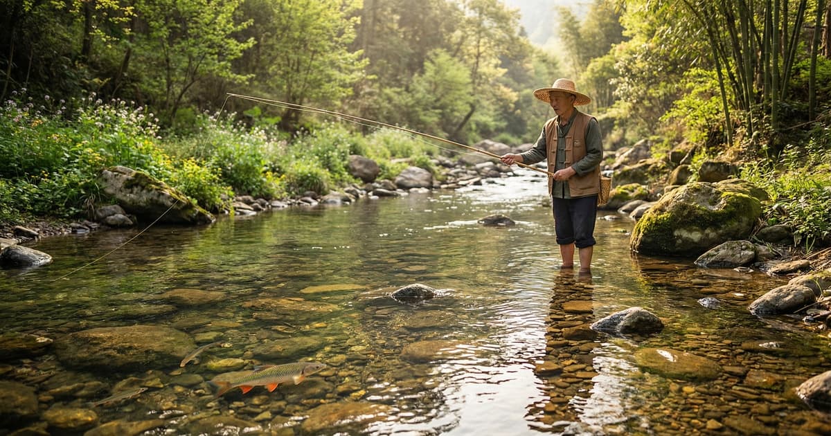 溪钓入门：溪流中的马口、溪哥、石斑的自然钓法