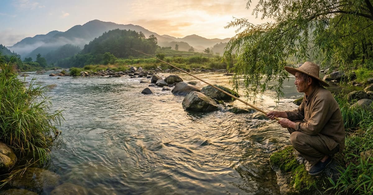 野钓选位秘诀：老钓翁30年经验，一眼看穿藏鱼点